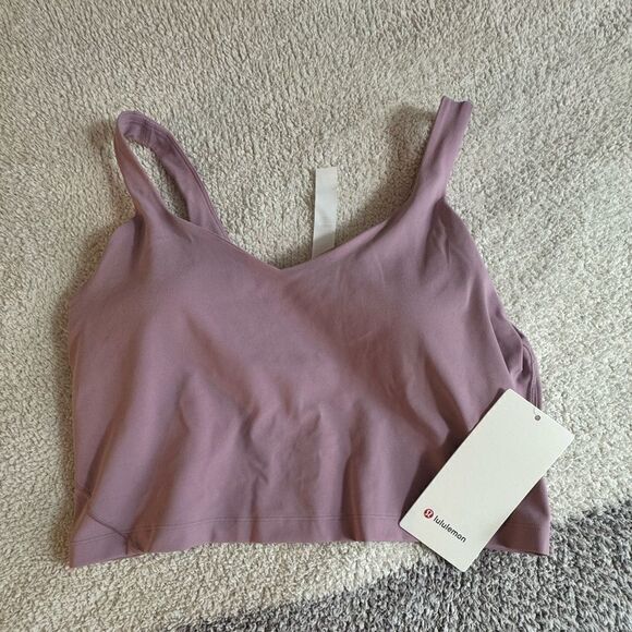 lululemon align Tank Top Womens Sz 12 purple Nulu Fabric built in Bra New - Picture 12 of 12